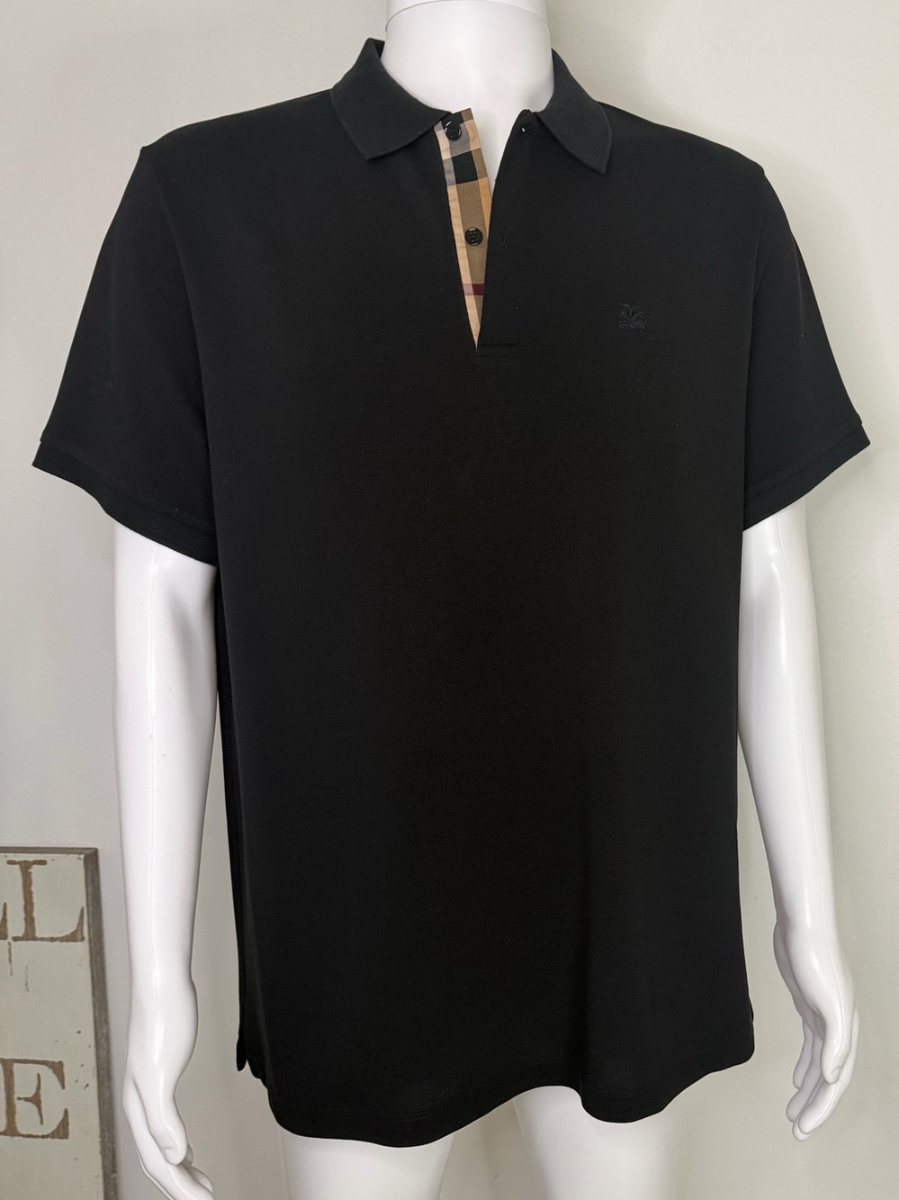 Burberry Piqué Equestrian Knight Embroidered Polo Shirt
